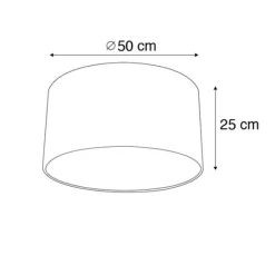QAZQA Velours-Lampenschirm pfauengrün 50/50/25 innen golden