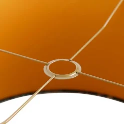 QAZQA Velours-Lampenschirm pfauengrün 50/50/25 innen golden