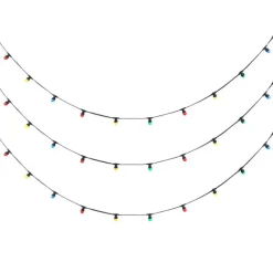 QAZQA Verbindbare schwarze Lichterkette mit Stecker 18m inkl. E27 30-Lichter IP44 - Lubber