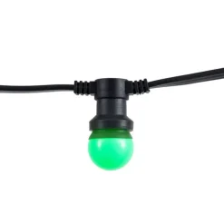QAZQA Verbindbare schwarze Lichterkette mit Stecker 18m inkl. E27 30-Lichter IP44 - Lubber