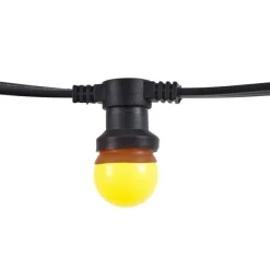 QAZQA Verbindbare schwarze Lichterkette mit Stecker 18m inkl. E27 30-Lichter IP44 - Lubber