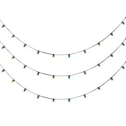 QAZQA Verbindbare schwarze Lichterkette mit Stecker 18m inkl. E27 30-Lichter IP44 - Lubber