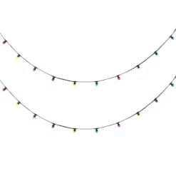 QAZQA Verbindbare schwarze Lichterkette mit Stecker 10m inkl. E27 20-Lichter IP44 - Lubber