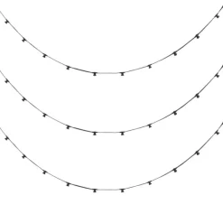 QAZQA Verbindbare schwarze Lichterkette mit Stecker 14m 30-Lichter IP44 - Lubber