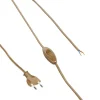 QAZQA Verbindungskabel 80-120 cm mit Schalter und Stecker gold