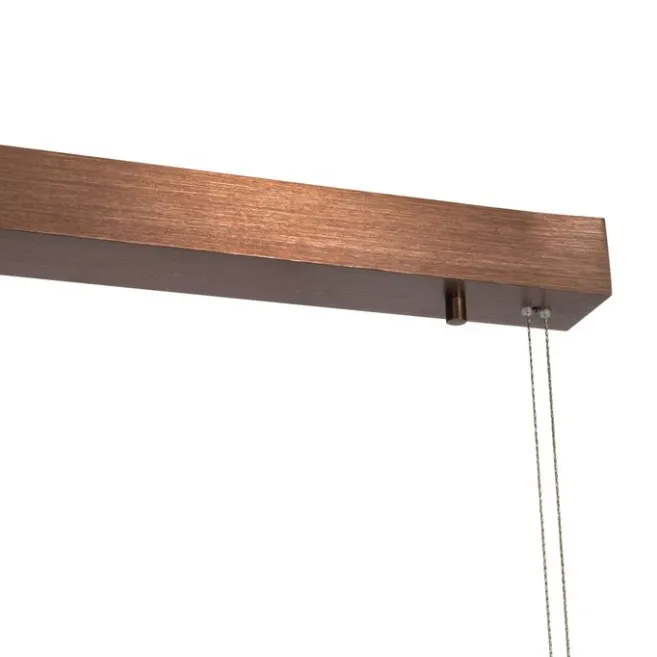 QAZQA Verstellbare Hängelampe Dunkelbronze inkl. dimmbarer LED - Lamba