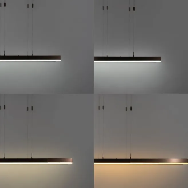 QAZQA Verstellbare Hängelampe Dunkelbronze inkl. dimmbarer LED - Lamba