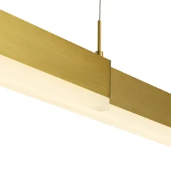 QAZQA Verstellbare Hängelampe Gold inkl. LED - Lamba