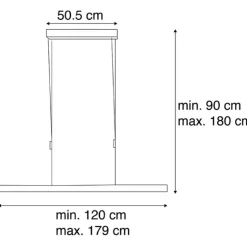 Paul Neuhaus Verstellbare Messing Hängelampe dimm to warm inkl. LED - Juliet