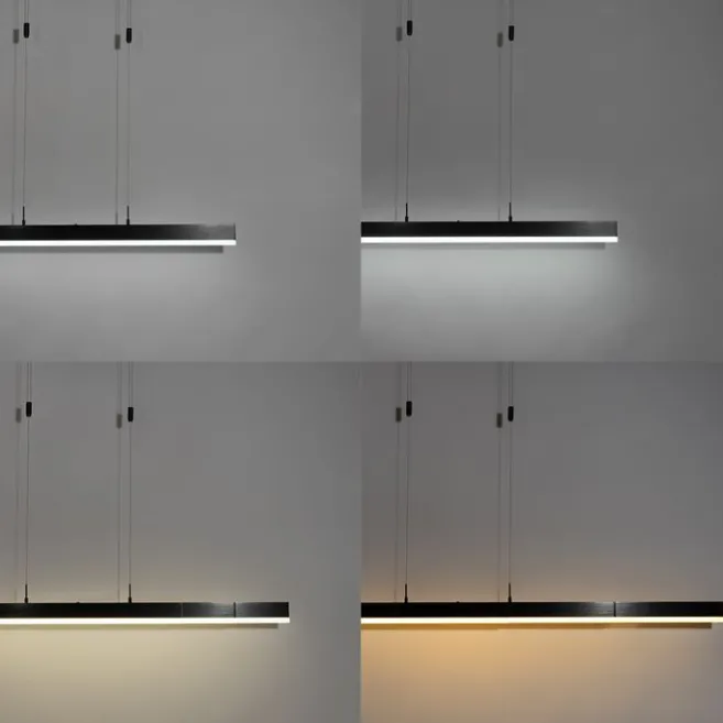 QAZQA Verstellbare Pendelleuchte Schwarz inkl. dimmbarer LED - Lamba