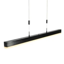 QAZQA Verstellbare Pendelleuchte Schwarz inkl. dimmbarer LED - Lamba