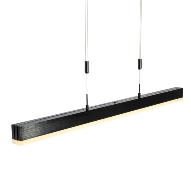 QAZQA Verstellbare Pendelleuchte Schwarz inkl. dimmbarer LED - Lamba