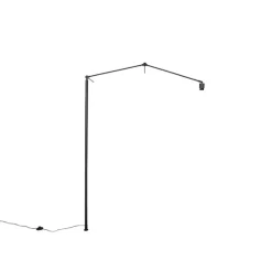 QAZQA Verstellbarer Arm schwarz ohne Fuß für Stehleuchte - Editor