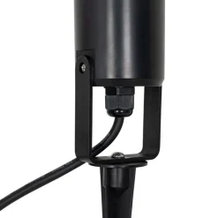 QAZQA Verstellbarer schwarzer Spike-Strahler IP65 - Solo Eco