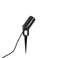 QAZQA Verstellbarer schwarzer Spike-Strahler IP65 - Solo Eco