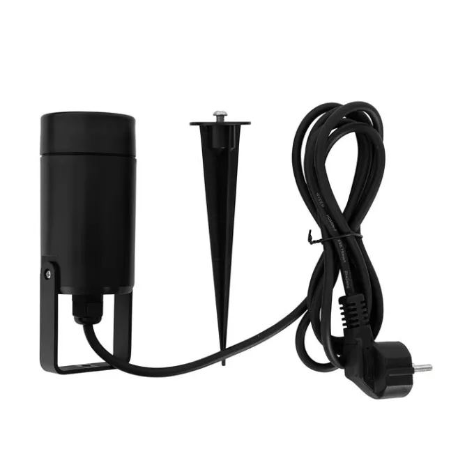 QAZQA Verstellbarer schwarzer Spike-Strahler IP65 - Solo Eco