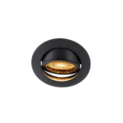 QAZQA Vertiefter Fleck schwarz drehbar und kippbar - Ude Honey