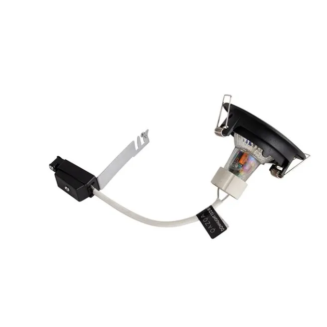 QAZQA Vertiefter Fleck schwarz drehbar und kippbar - Ude Honey