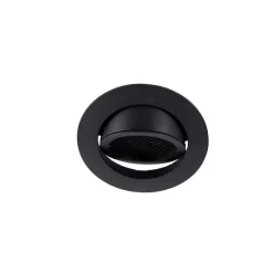 QAZQA Vertiefter Fleck schwarz drehbar und kippbar - Ude Honey