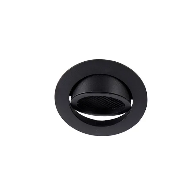 QAZQA Vertiefter Fleck schwarz drehbar und kippbar - Ude Honey