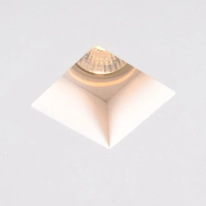 QAZQA Vertiefter Fleck weiß 12 cm quadratisch - Zigeunerstuck