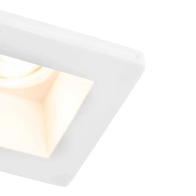 QAZQA Vertiefter Fleck weiß 12 cm quadratisch - Zigeunerstuck