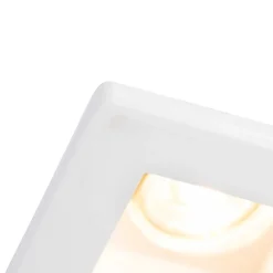 QAZQA Vertiefter Fleck weiß 12 cm quadratisch - Zigeunerstuck