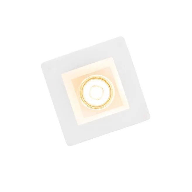 QAZQA Vertiefter Fleck weiß 12 cm quadratisch - Zigeunerstuck