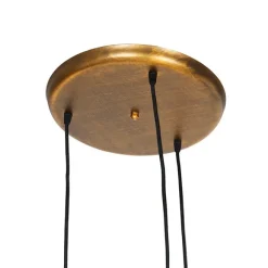 QAZQA Vintage Hängelampe Messing 3-flammig - Botanica