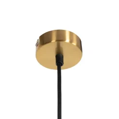 QAZQA Vintage Hängelampe Messing mit Rauchglas - Vidra