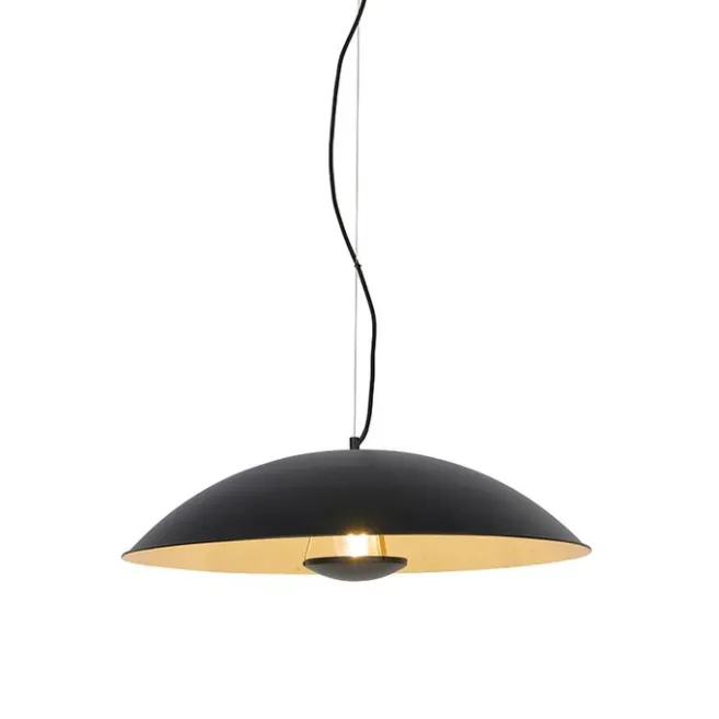 QAZQA Vintage Hängelampe schwarz mit Gold 60 cm - Emilienne Novo