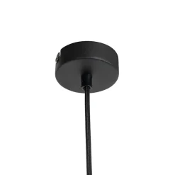 QAZQA Vintage Hängelampe schwarz mit Rauchglas - Vidra