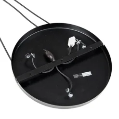 QAZQA Vintage Hängelampe schwarz mit Messing rund 3-flammig - Kayleigh