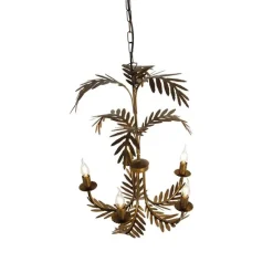 QAZQA Vintage Kronleuchter Gold 5-Licht - Botanica