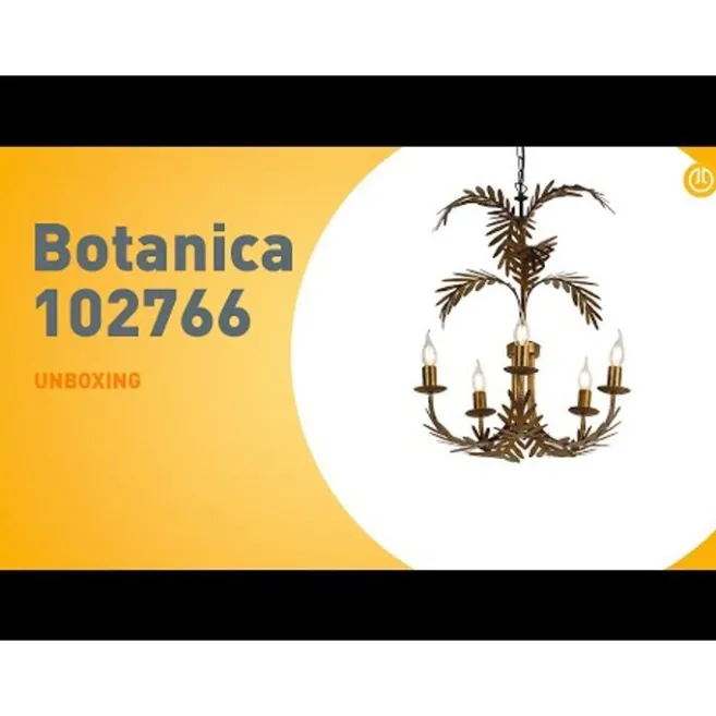 QAZQA Vintage Kronleuchter Gold 5-Licht - Botanica