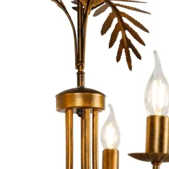 QAZQA Vintage Kronleuchter Gold 5-Licht - Botanica