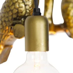 QAZQA Vintage Messing Deckenlampe 2-flammig - Papegoje