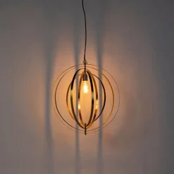 QAZQA Vintage Messing Drehbare Hängelampe - Rings