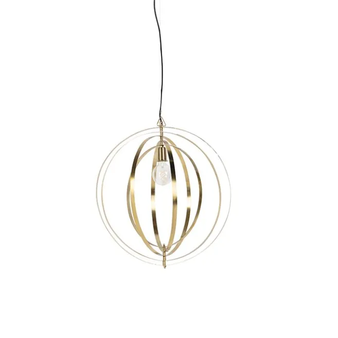 QAZQA Vintage Messing Drehbare Hängelampe - Rings