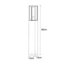 QAZQA Vintage Steh-Außenleuchte antikgold 80 cm IP44 - Charlois