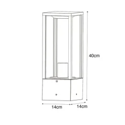 QAZQA Vintage Steh-Außenleuchte antikgold 40 cm IP44 - Charlois