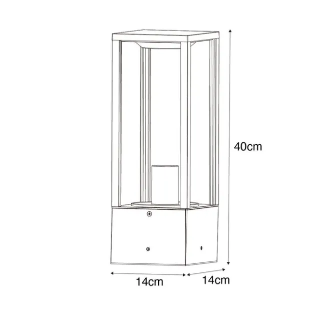 QAZQA Vintage Steh-Außenleuchte antikgold 40 cm IP44 - Charlois