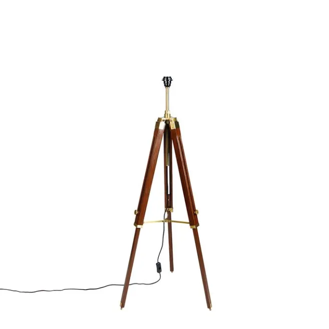 QAZQA Vintage Stehlampe Messingstativ - Cortin