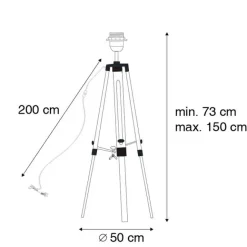 QAZQA Vintage Stehlampe Messingstativ - Cortin