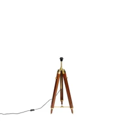 QAZQA Vintage Stehlampe Messingstativ - Cortin