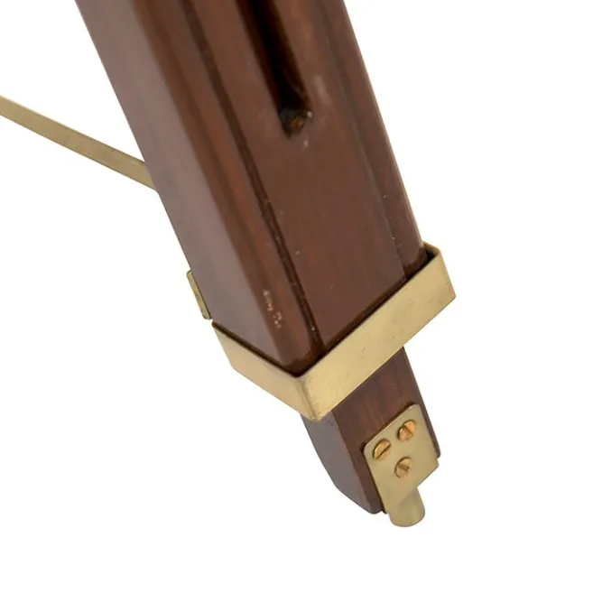 QAZQA Vintage Stehlampe Messing mit Schirm weiß 50 cm Dreibein - Cortin