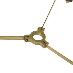 QAZQA Vintage Stehlampe Messing mit Schirm weiß 50 cm Dreibein - Cortin