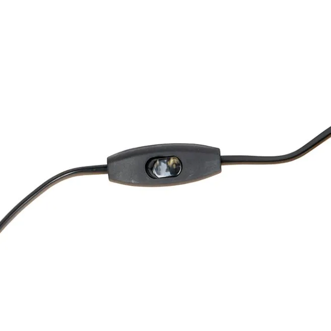 QAZQA Vintage Stehlampe Messing mit Schirm weiß 50 cm Dreibein - Cortin