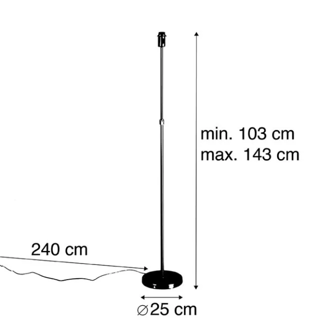 QAZQA Vintage Stehleuchte verstellbar Gold / Messing - Parte
