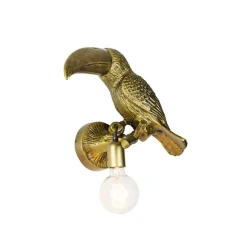 QAZQA Vintage Wandlampe Messing - Tucan
